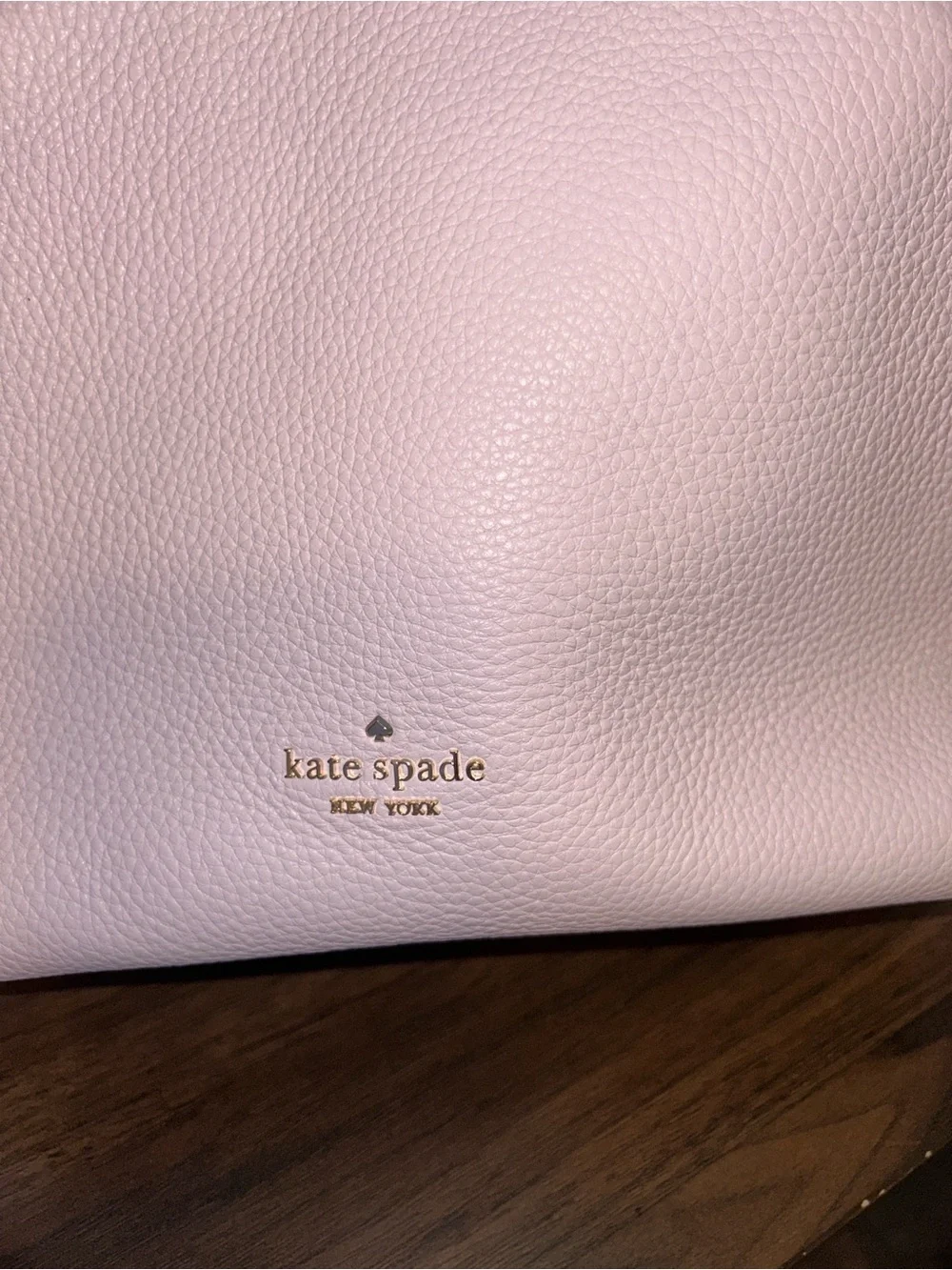 kate spade Leila pebbled leather shoulder bag with matching wallet in baby pink